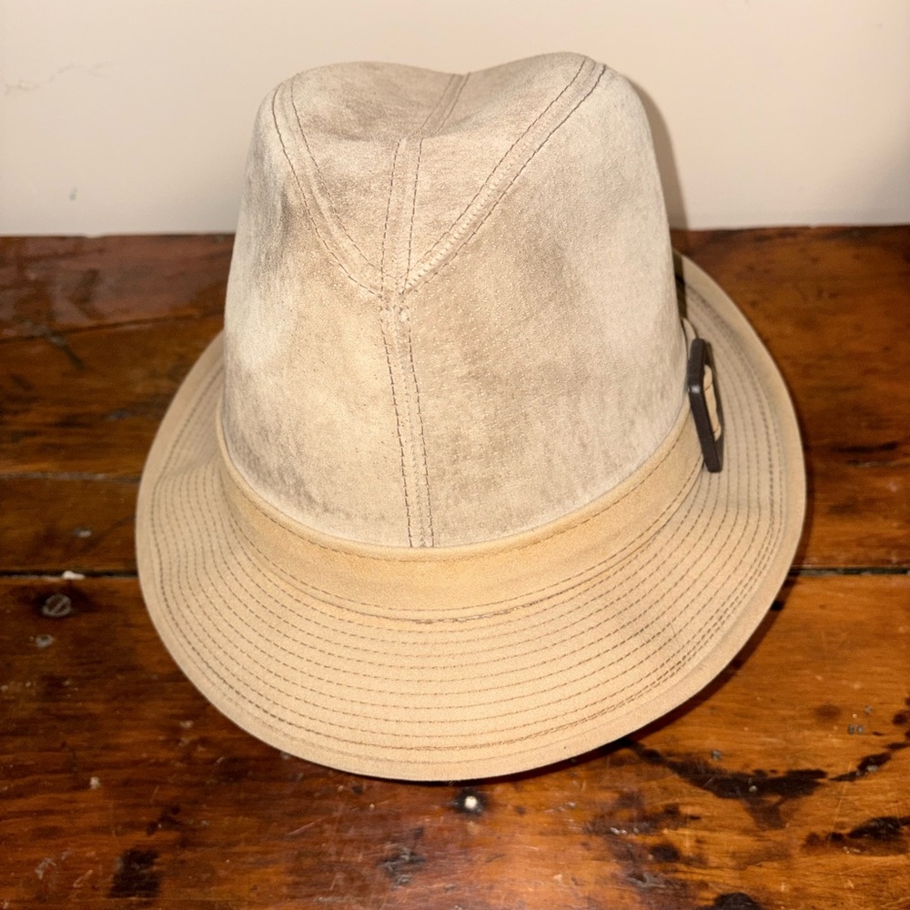 Vintage Dobbs Fifth Avenue Mens Stylish Tan Fedora Hat Size 7 1/8
